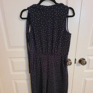 RW & CO Mock-neck crop leg jumpsuite